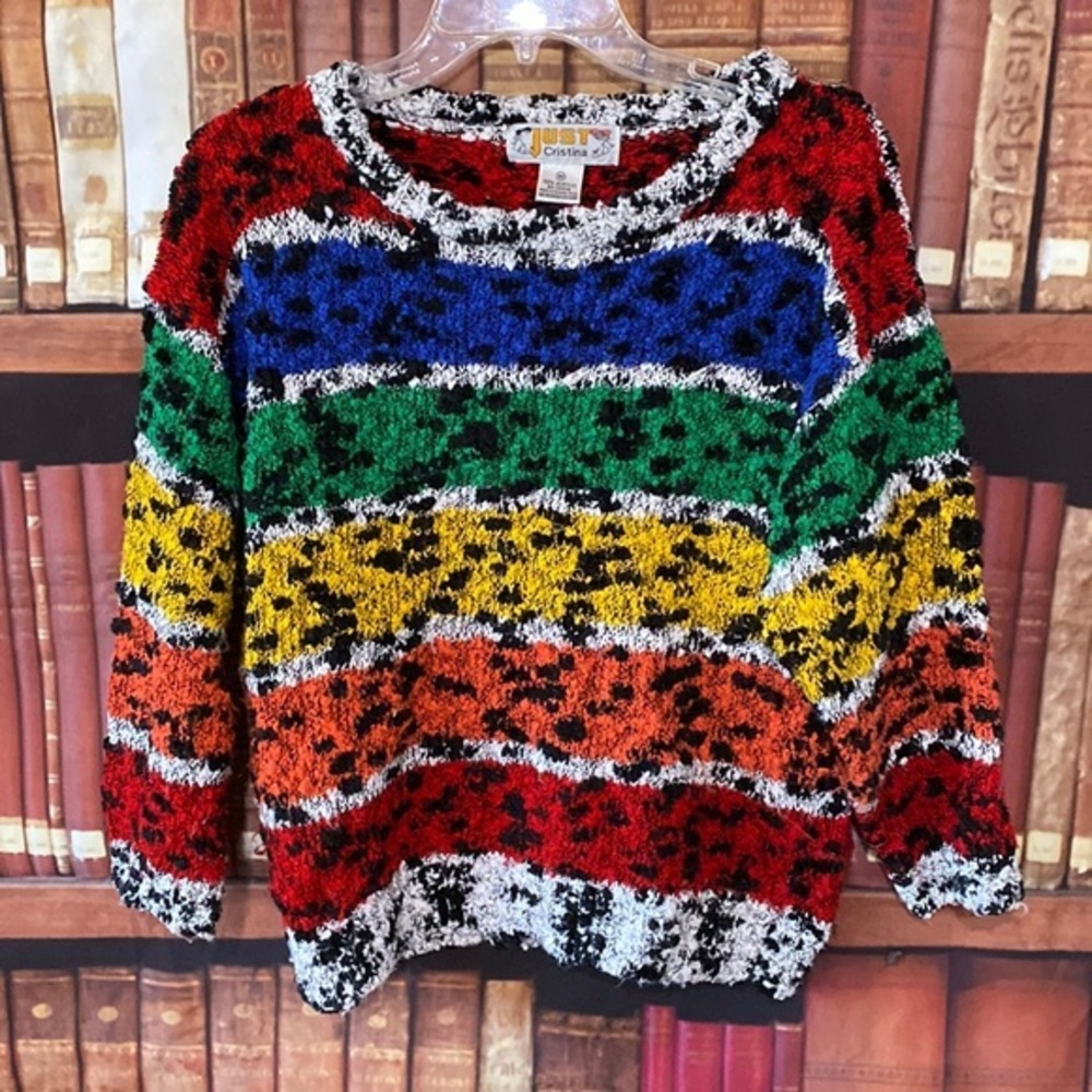 Vintage Rainbow Just Christina Sweater M‎